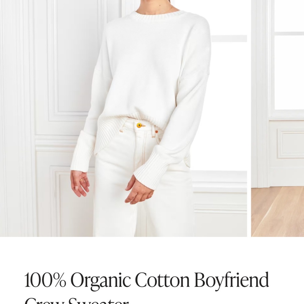 Quince Boyfriend Sweater Ivory